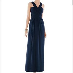 Alfred Sung Style D678 Navy Bridesmaid Dress